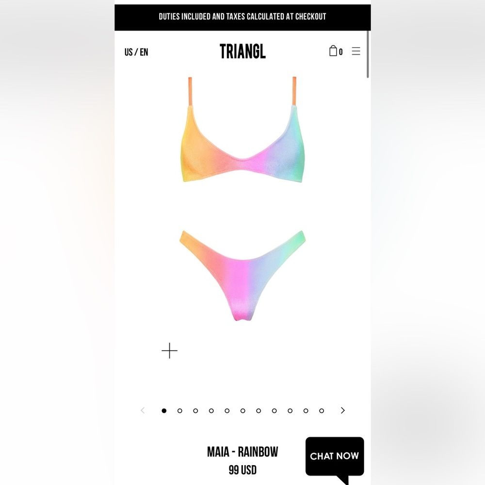 Triangl Maia rainbow bikini set